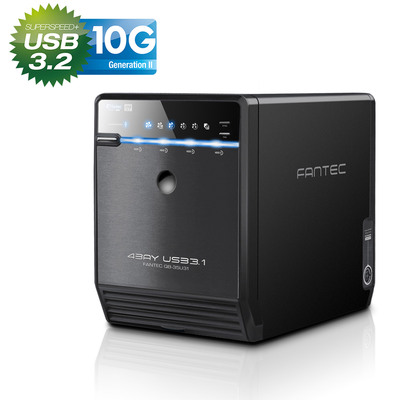 FANTEC QB-35U31 Storagegehäuse 4x3,5 SATA HDD/SSD, USB3.2, USB-C, 10G