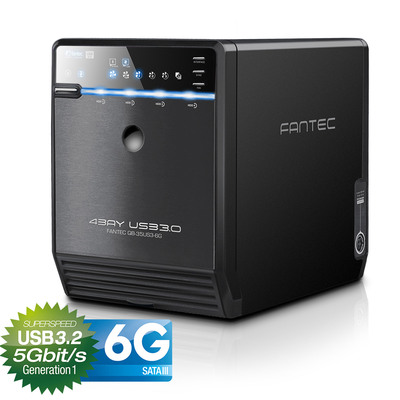 FANTEC QB-35US3-6G, 4x 3.5 HDD Gehäuse, USB 3.2, schwarz