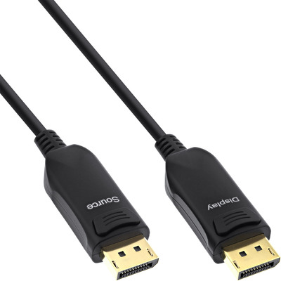 InLine® DisplayPort 2.1 AOC Kabel, UHBR, schwarz, 15m (Produktbild 1)