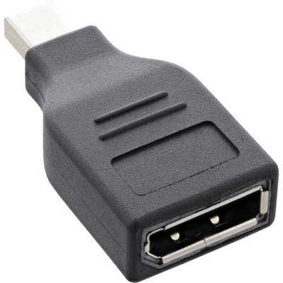 InLine® DisplayPort Adapter, mini DisplayPort Stecker auf DisplayPort Buchse, 4K (Produktbild 1)