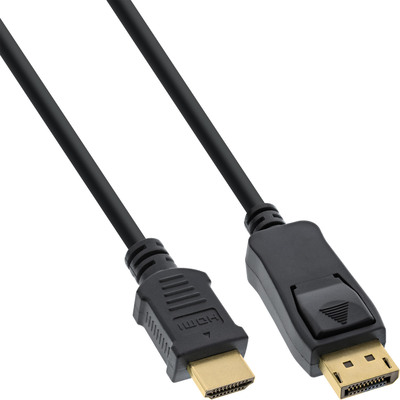 InLine® DisplayPort zu HDMI Konverter Kabel, schwarz, 7,5m