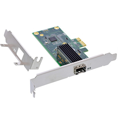 InLine® Gigabit Netzwerkkarte, 1x SFP, PCIe x1, inkl. low profile Slotblech