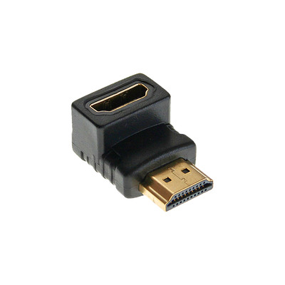 InLine® HDMI Adapter, Stecker/Buchse, gewinkelt unten, vergoldete Kontakte, 4K2K