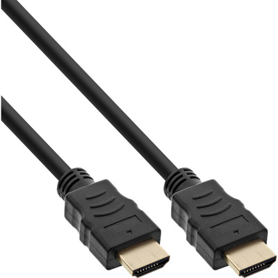 InLine® HDMI-High Speed Kabel mit Ethernet, Premium, 4K2K, ST/ST, schwarz, 0,3m (Produktbild 1)