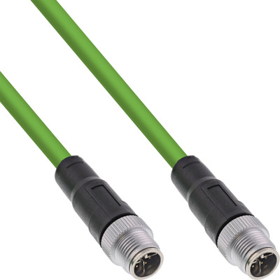 InLine® Industrie Netzwerkkabel, M12 8-pin X-kodiert St./St. Cat.6A PUR, 15m (Produktbild 1)