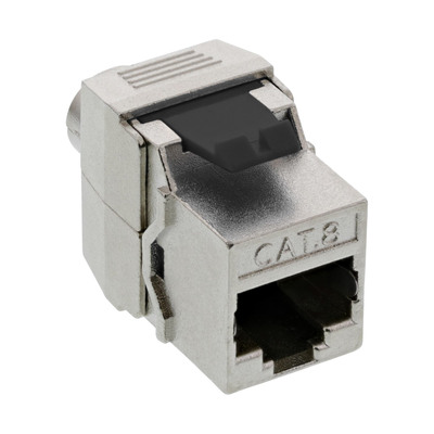 InLine® Keystone RJ45 Buchse, SNAP-In, Cat.8.1, Schraubverschluss