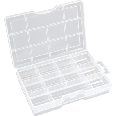 InLine® Kleinteilebox, 11 Fächer, Abmessungen: 194x130x35mm, transparent