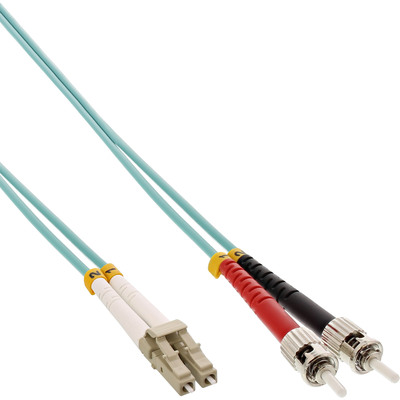InLine® LWL Duplex Kabel, LC/ST, 50/125µm, OM3, 3m (Produktbild 1)