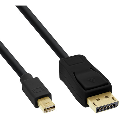 InLine® Mini DisplayPort zu DisplayPort Kabel, schwarz, 5m (Produktbild 1)