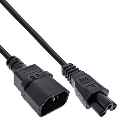 InLine® Netzkabel, C14 Kupplung auf C5 Stecker, schwarz, 1m (Produktbild 1)