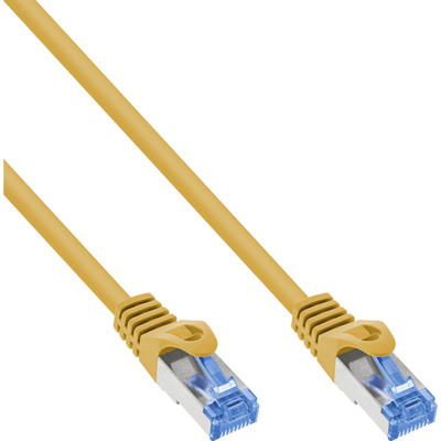 InLine® Patchkabel, Cat.6A, S/FTP, TPE (LSZH), CCA, gelb, 0,3m (Produktbild 1)