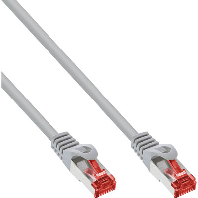 InLine® Patchkabel, S/FTP (PiMf), Cat.6, 250MHz, PVC, Kupfer, grau, 0,425m (Produktbild 1)