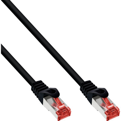 InLine® Patchkabel, S/FTP (PiMf), Cat.6, 250MHz, PVC, Kupfer, schwarz, 40m