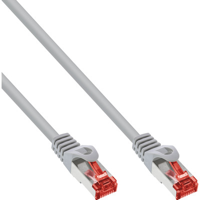 InLine® Patchkabel, S/FTP (PiMf), Cat.6, halogenfrei, Kupfer, grau, 1,5m (Produktbild 1)