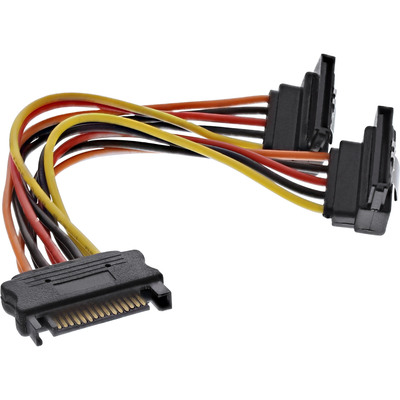 InLine® SATA Strom-Y-Kab., SATA BU/2x SATA ST gew., m. Sicherheitslaschen, 0,30m (Produktbild 1)