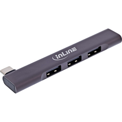 InLine® Slim USB-C Hub, 4-Port, USB 3.0 + 3x USB 2.0, schmale Bauform (Produktbild 1)