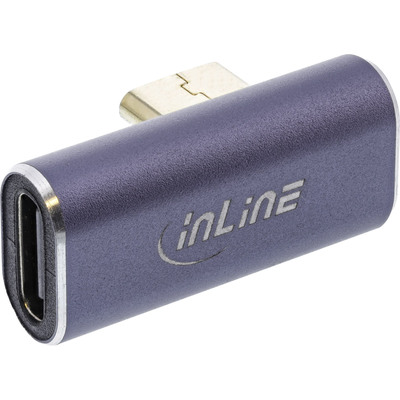 InLine® USB4 Adapter, USB-C Stecker/Buchse vertikal rechts/links gewinkelt