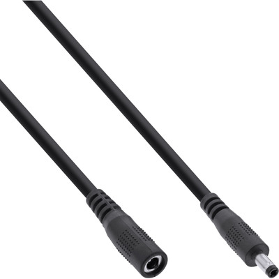 InLine® Verlängerungskabel DC Stecker 4,0x1,7mm, schwarz, 3m (Produktbild 1)