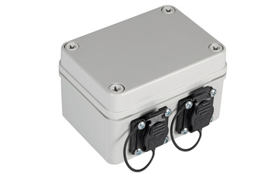 IP67 Verteilerbox mit 2xRJ45 Ports -- Cat.6A, 2xM16 Verschraubungen