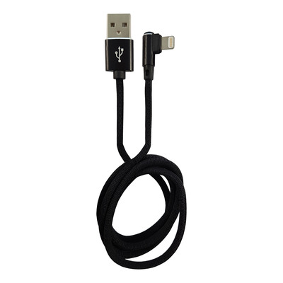 LC-Power LC-C-USB-Lightning-1M-2 (MFI) USB A zu Lightning Kabel, gewinkelt 1m (Produktbild 1)