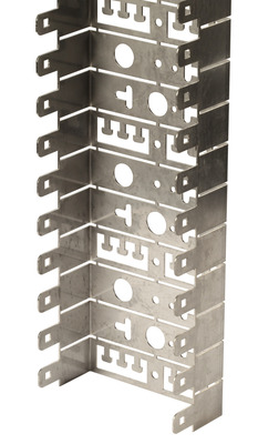 LSA-Montagewanne, 50 Module, T=22 mm -- R=25 mm, VPE 2 Stk.