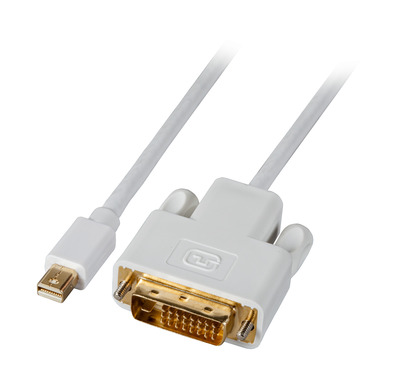 Mini DisplayPort - DVI Kabel, St-St, 1m -- weiß