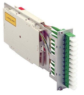 Moduleinschub 3HE/7TE, 50/125µm OM2, 12x -- E2000© beige