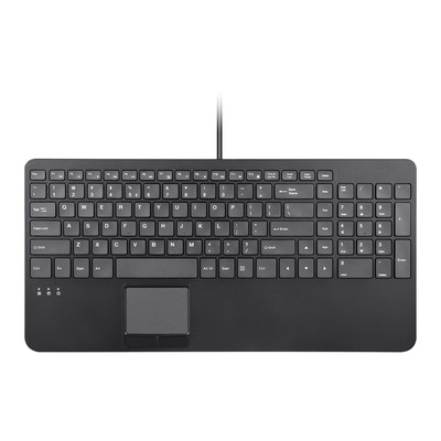 Perixx PERIBOARD-534 H DE, Kabelgebundene USB Tastatur - mit Touchpad und 2x Hub