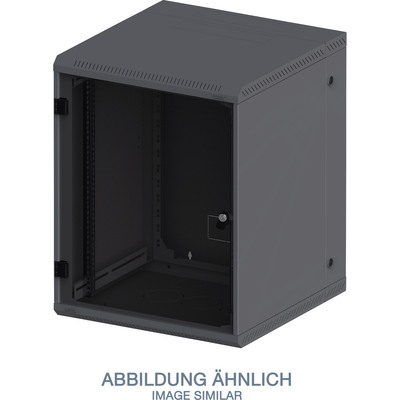 Triton RBA-18-AS6-BAX-A1 19 Wandschrank 18HE, 600x595mm, einteilig, schwarz (Produktbild 1)