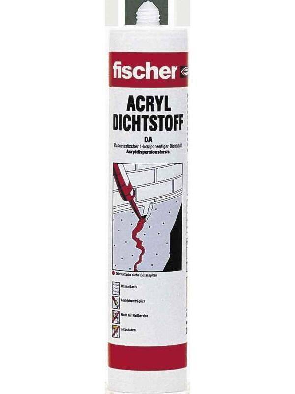 Fischer Acryldichtstoff DA W 310 053110 ml weiss