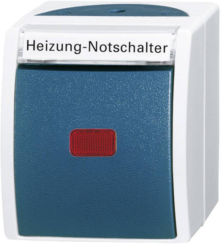 BJ APWG ocean Heizung- 2601/6SKWNH-53 Notschalter Aus/ Wechsel grau/blaugrü