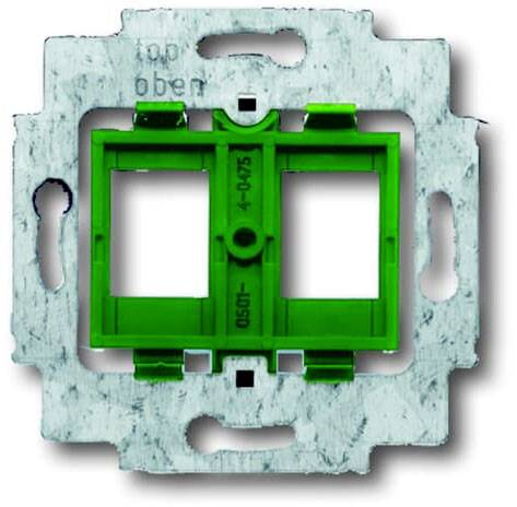 BJ UP Tragring mit grünem Sockel 1810 für 2 Modular Jack Einsätze