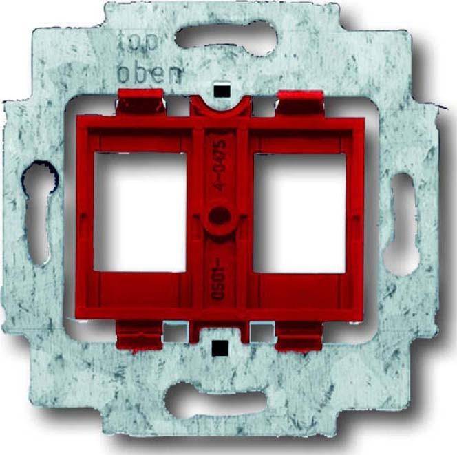 BJ UP Tragring mit rotem Sockel 1812 für 2 Modular Jack