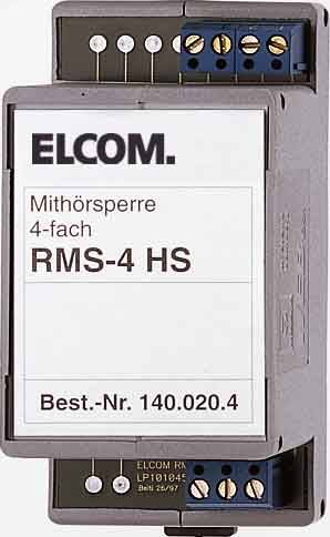 4250111820868 - ELCOM 1+n RMS-10 HS HaustelefonMithörsperre Türlautsprecher