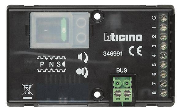 8012199416663 - Bticino - legrand Türlautsprechermodul sw 8 up Bus 8RT 55x90x26mm 346991 - schwarz