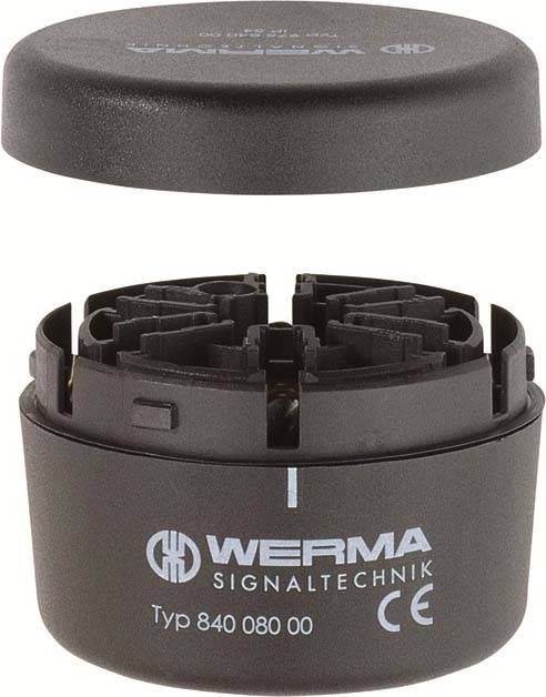 4049787013274 - Werma Anschlusselement RM 84008000 12-230VAC DC schwarz Rohrmontage