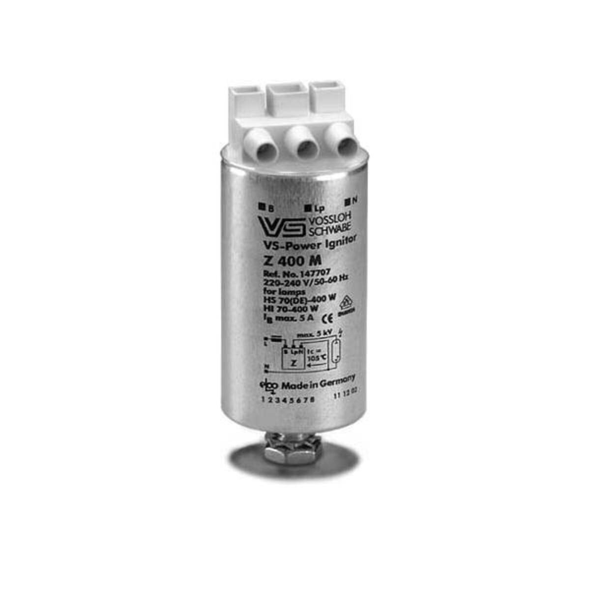 VOSS Überlagerungszündgerät 140693 70-400W 220-240V 5,0A Typ Z400MS Kl.II