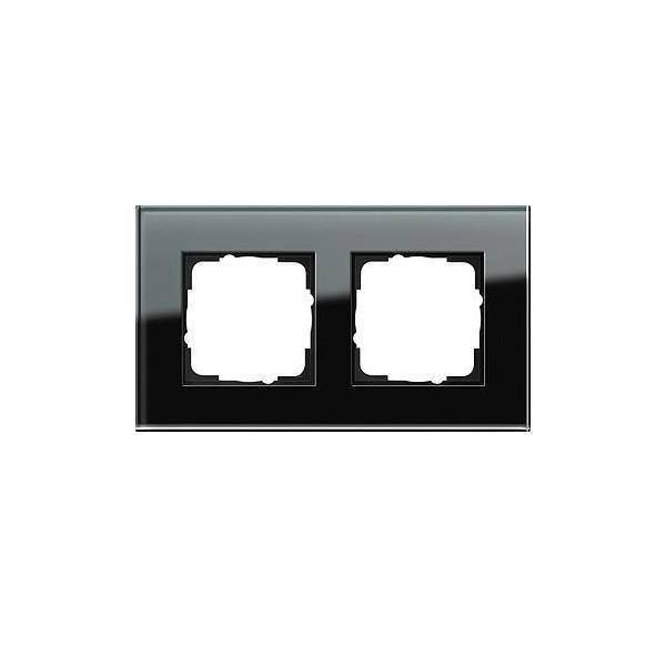 GIRA 021205 Abdeckrahmen 2fach Esprit Glas Schwarz