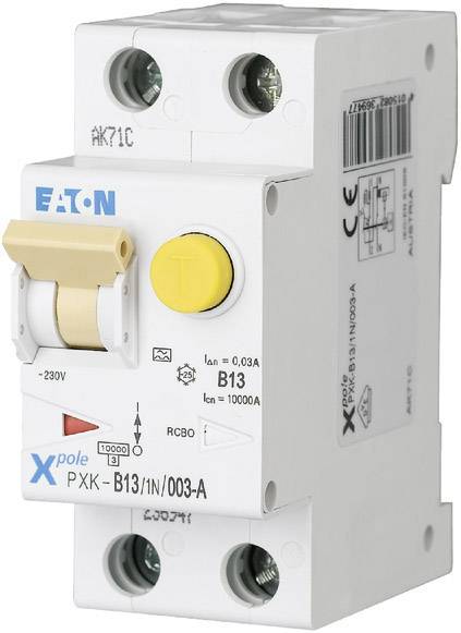 EATON PXK-B13/1N/003-A FI/LS 13A 236947 30mA LS-Kennline-B 1p+N FI-Char:A 236947