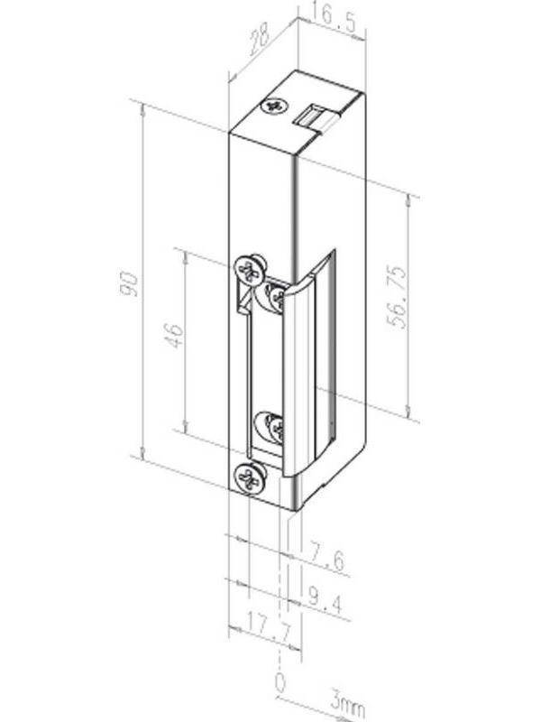 4042203078734 - FF Türöffner 6-12V AC DC Fafix ohne 19E Schliessblech mechan Entriegelung Unive