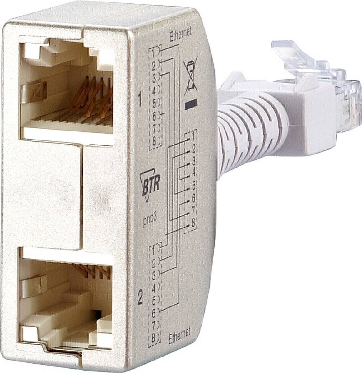 Metz Cable Sharing Adapter 130548-03-E Ethernet/Ethernet Set=2 Stück PNP3