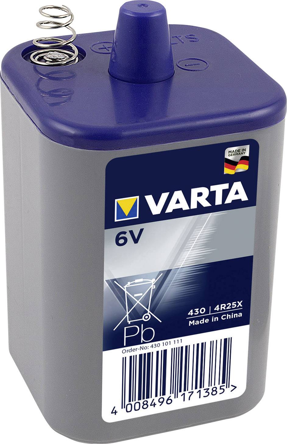 VARTA Spezial Batterie 430 6,0V 4R25 für Licht 00430101111