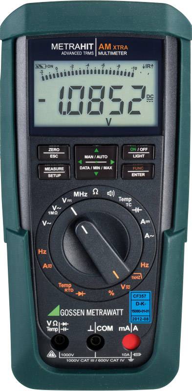 4012932118087 - Metrawatt METRAHIT AM X-TRA Hand-Multimeter kalibriert (DAkkS-akkreditiertes Labor) digital CAT III 1000 V CAT IV 600 V Anzeige (Counts) 12000