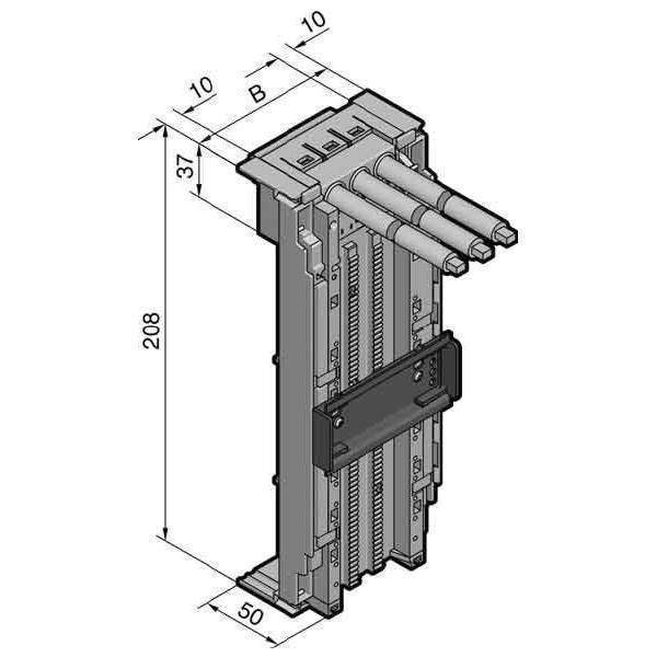 Rittal OM-Adapter 65A SV 9340700 AWG6 75x208mm 1TS