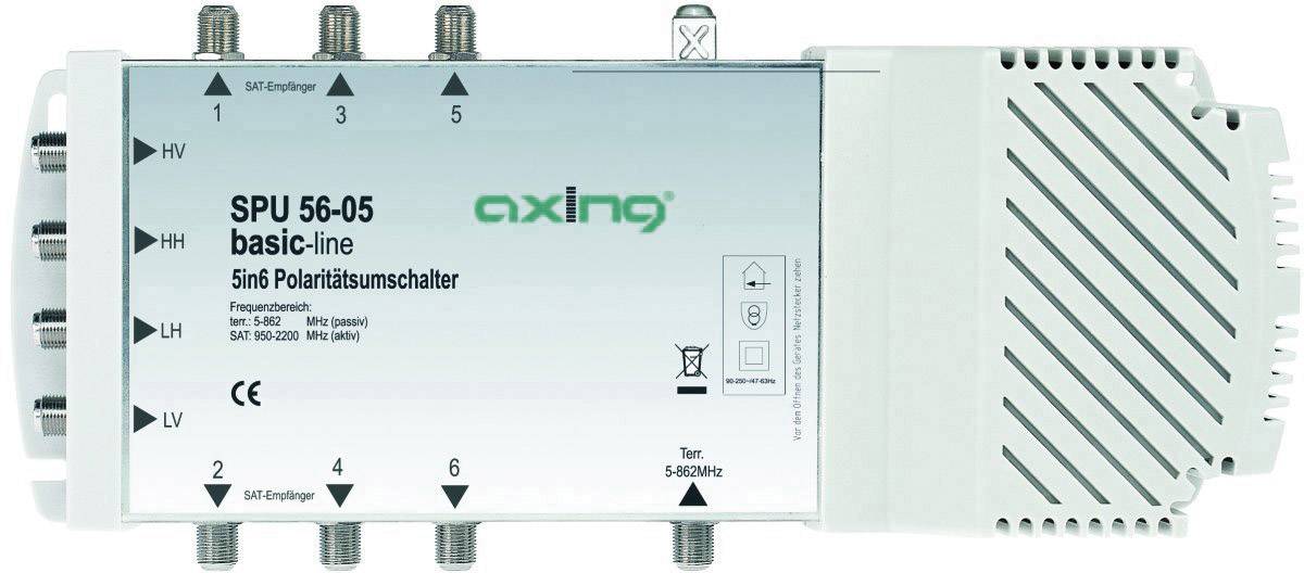 AXING Multischalter 5in6 basic SPU 56-05 Quad-LNB-tauglich SAT aktiv terr. passiv