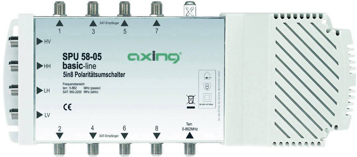 AXING Multischalter 5in8 SPU 58-05 terrestrisch passiv,rückkanaltauglich