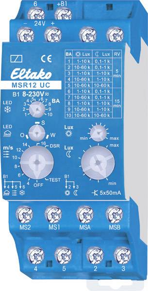 4010312205327 - Multifunktions-Sensorrelais uc 5 OptoMOS-Ausgänge 50mA 8230V uc 22500501 - Eltako