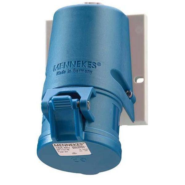 Mennekes 32A3P 6H230V Wanddose 1346 TwinCONTACT IP44