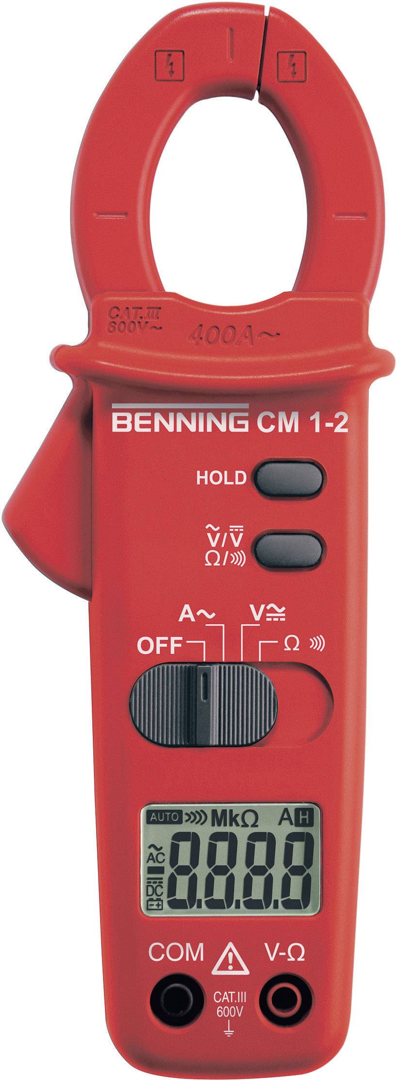 4014650440624 - Benning CM 1-2 Stromzange Hand-Multimeter digital CAT III 600 V Anzeige (Counts) 2000