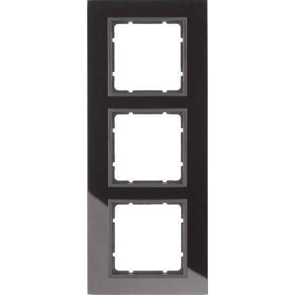 BER B7 Rahmen 10136616 3fach Glas schwarz